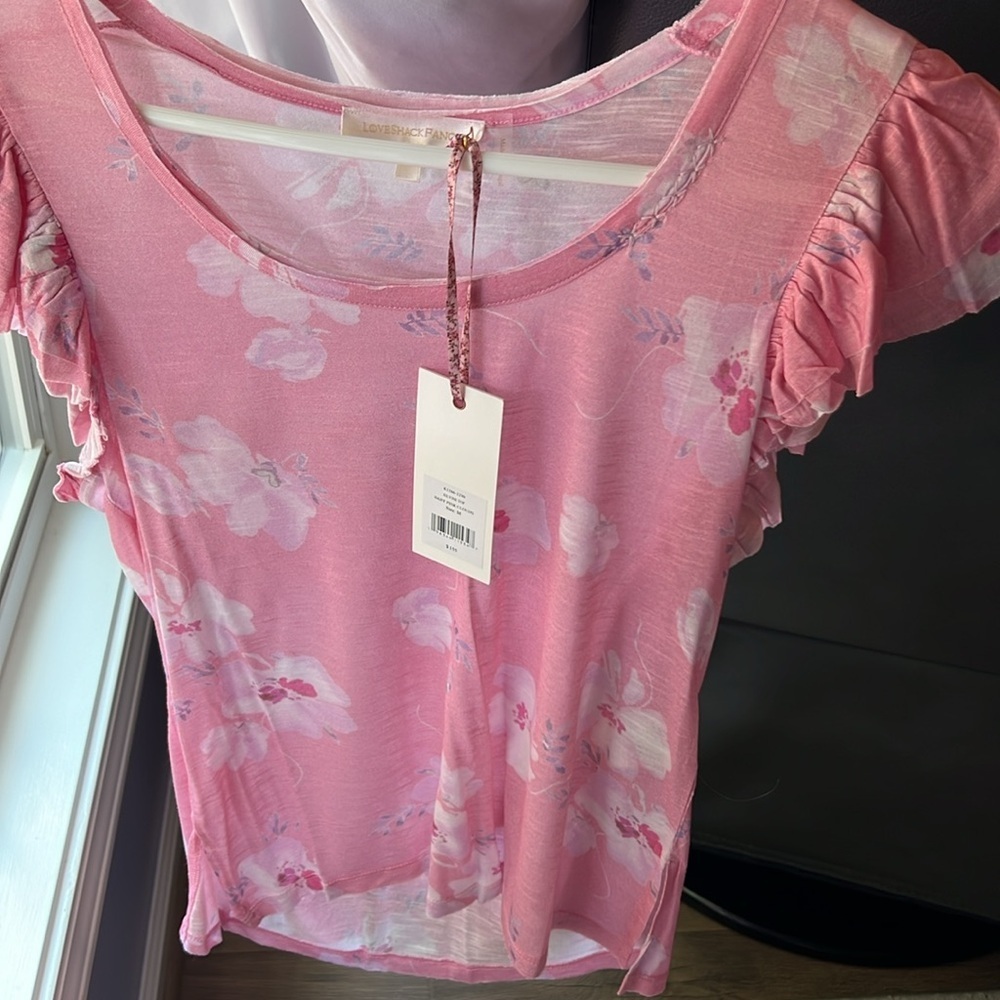 LoveShackFancy Silvine Top in Baby Pink Clouds​​ - Picture 7 of 7